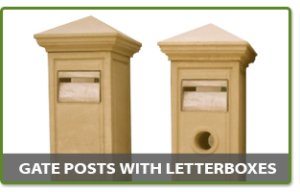 Gate Posts with Letterboxes