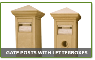 Gate Posts with Letterboxes