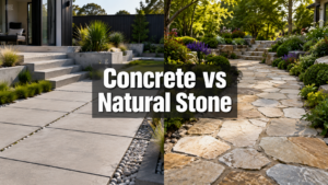 Compare concrete and natural stone