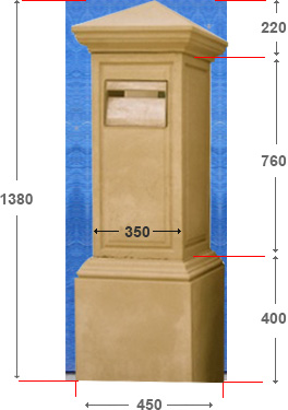 Gate Post Letterbox - 2B