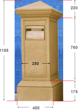 Gate Post Letterbox - 2C